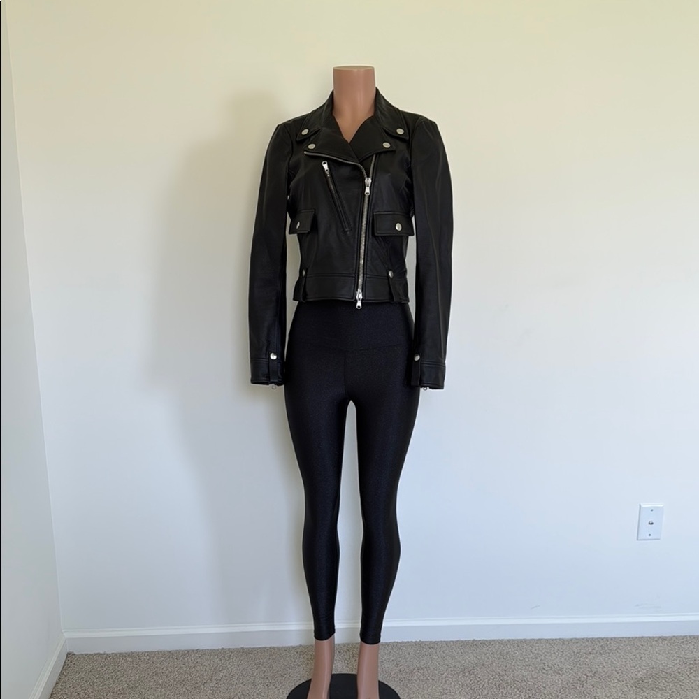 Mauro Grifoni Black Leather Jacket Moto Style